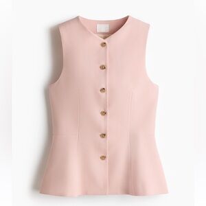 H&M Peplum Vest Pink Size XS NWOT